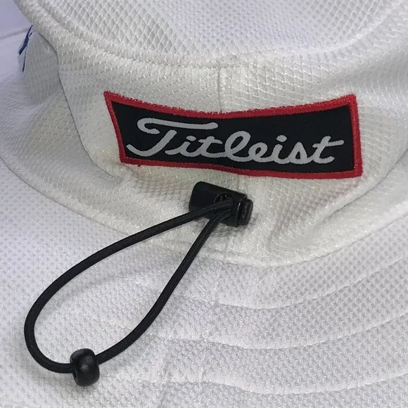 Golf TITLEIST Wide Brim Hat.White Blue.FJ PROV1.White with Blue Writing